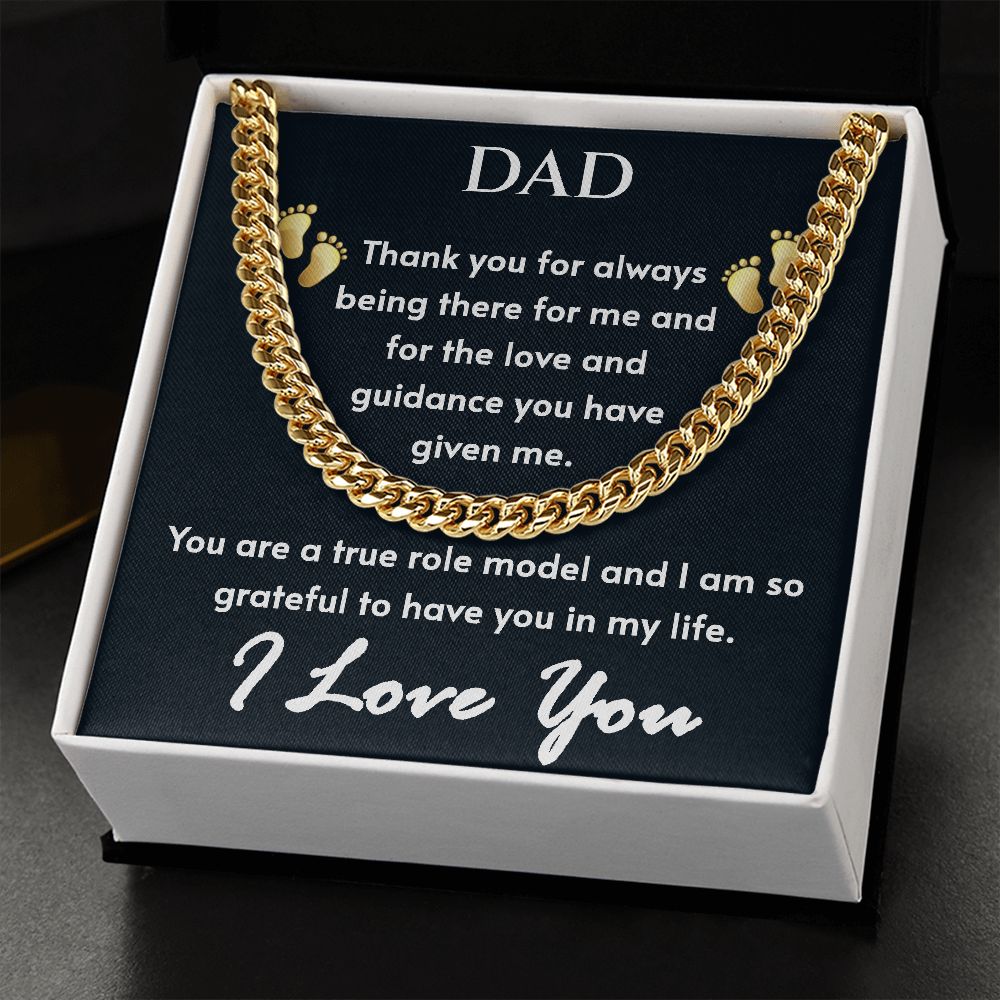 To Dad - Cuban Link Chain