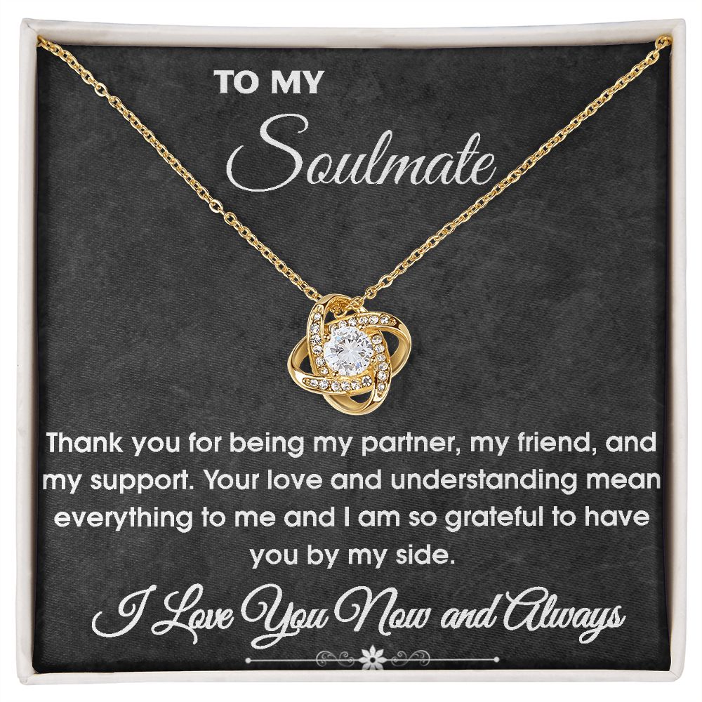 To My Soulmate - Love Knot Necklace