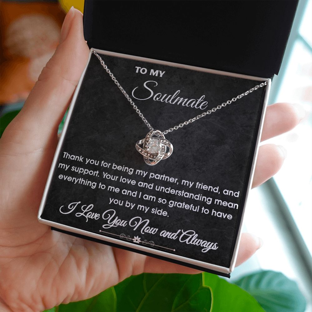 To My Soulmate - Love Knot Necklace