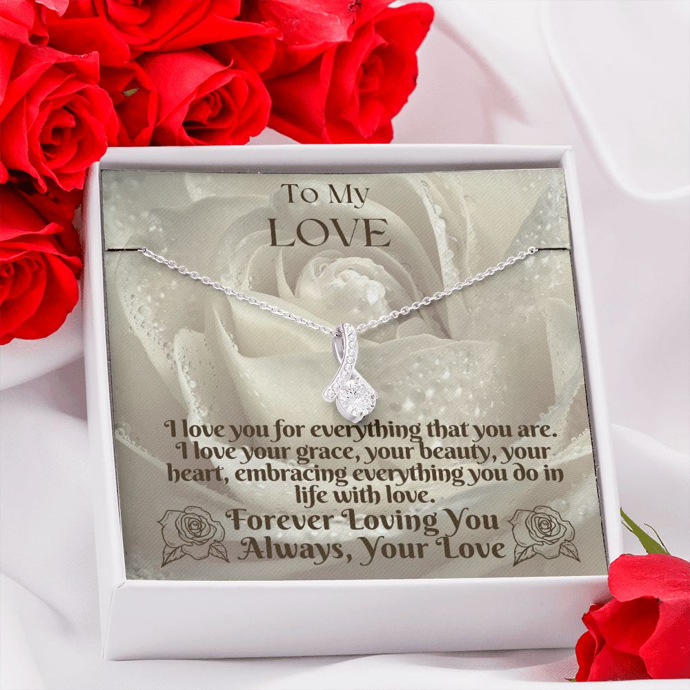 To My Love, From Your Love, To My Wife From Husband Alluring Beauty Necklace