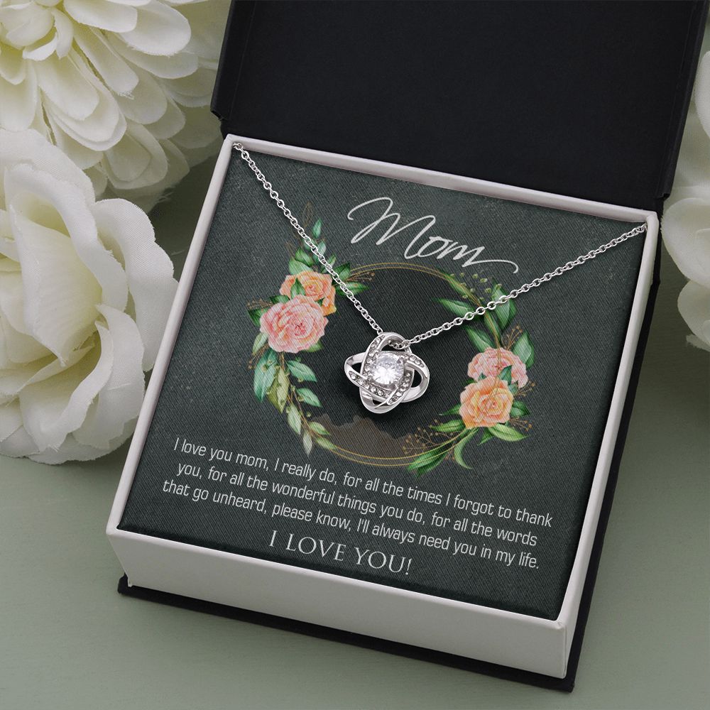 To My Mom - Love Knot Necklace