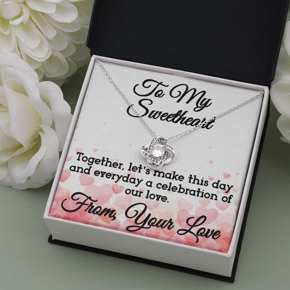 To My Sweetheart - Love Knot Necklace