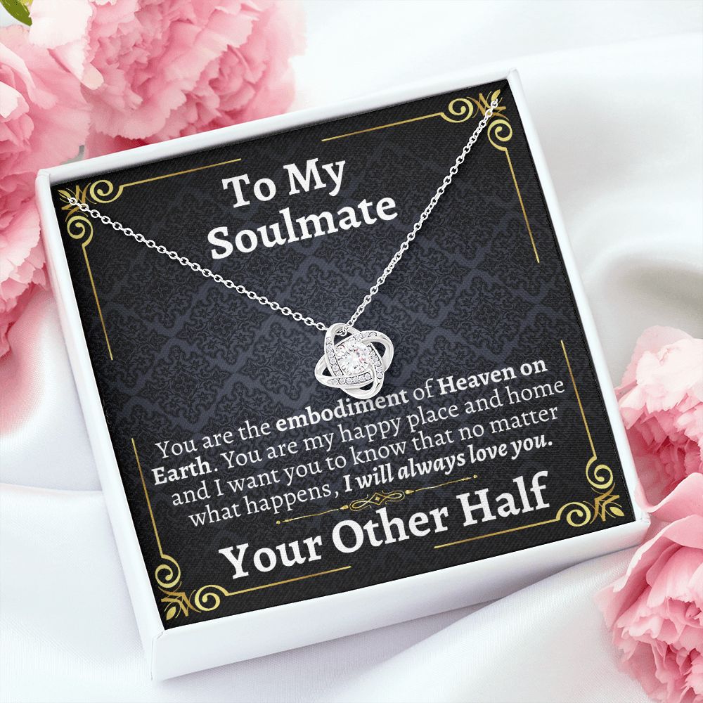 To My Soulmate - Love Knot Necklace