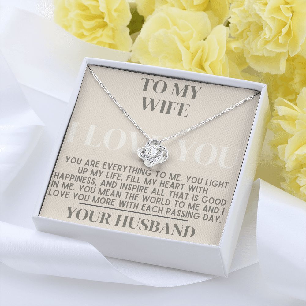 To My Wife - Love Knot Necklace