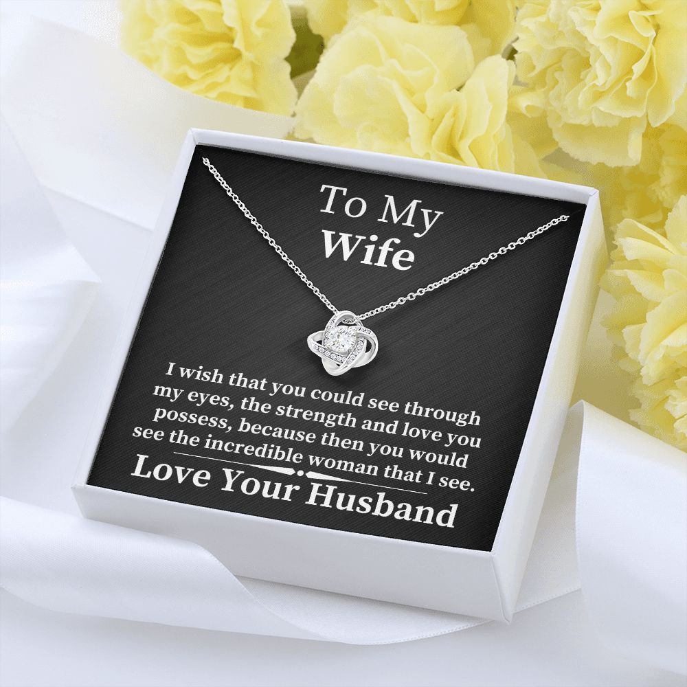 To My Wife - Love Knot Necklace