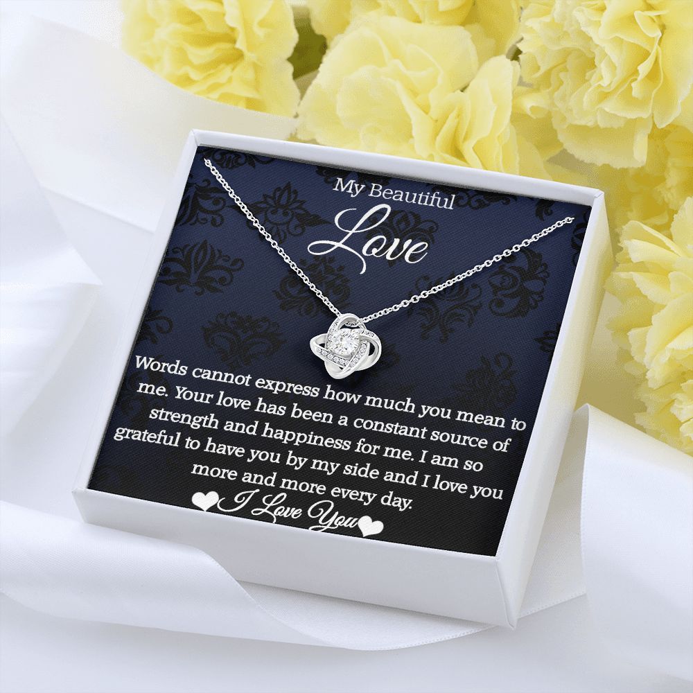 9kt Gold 4th Anniversary Love Knot Necklace - The Original 4 Links for –  Honey Willow - handmade jewellery