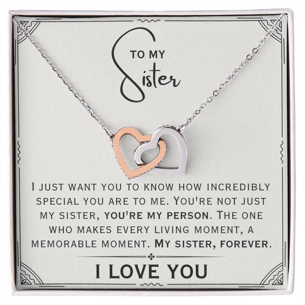 You're My Person - Interlocking Hearts Necklace