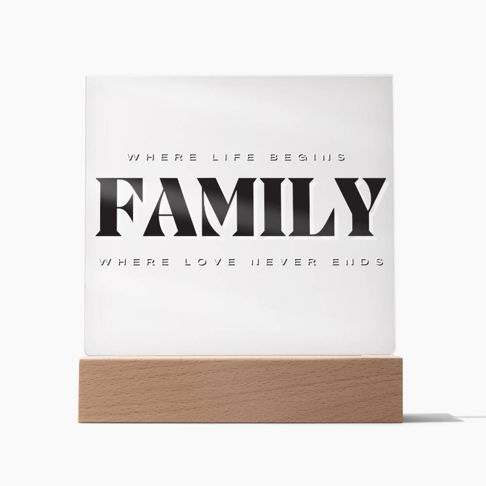 Family Acrylic Plaque Home Decor