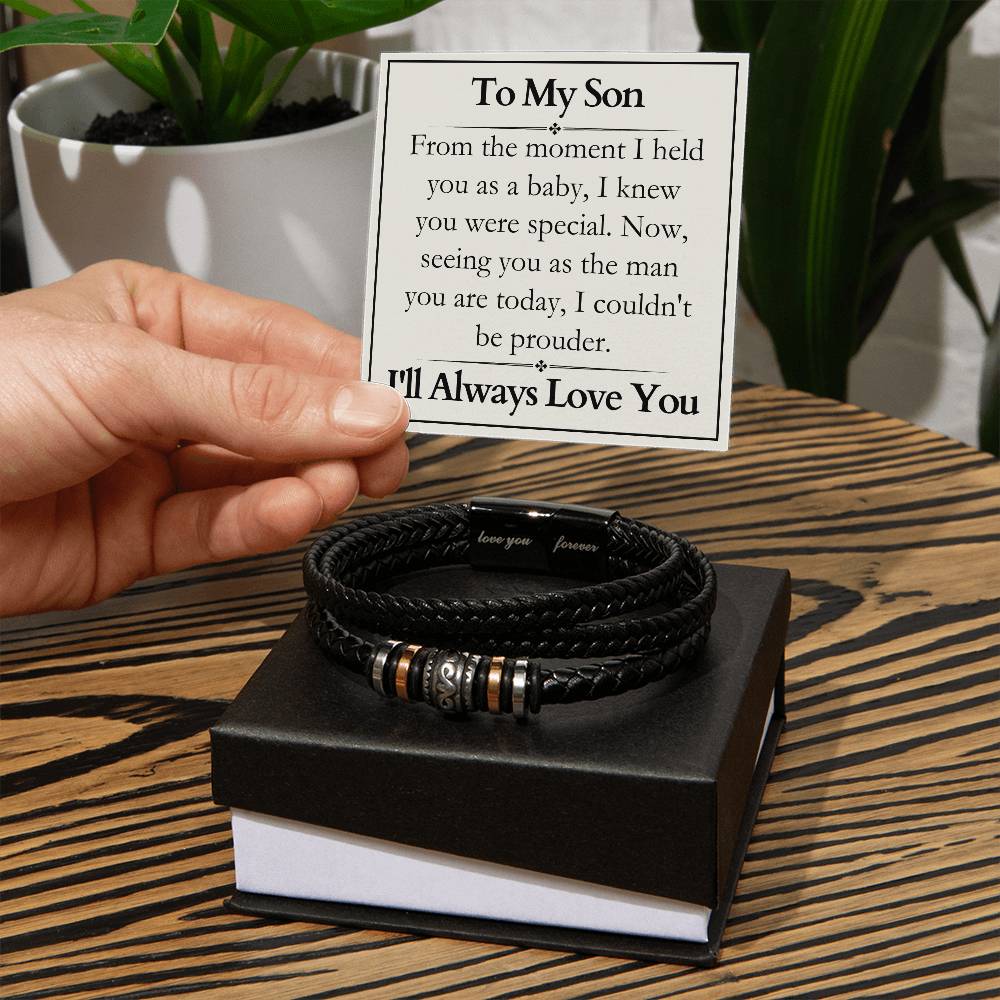 To My Son - Couldn't Be Prouder - Men's Bracelet