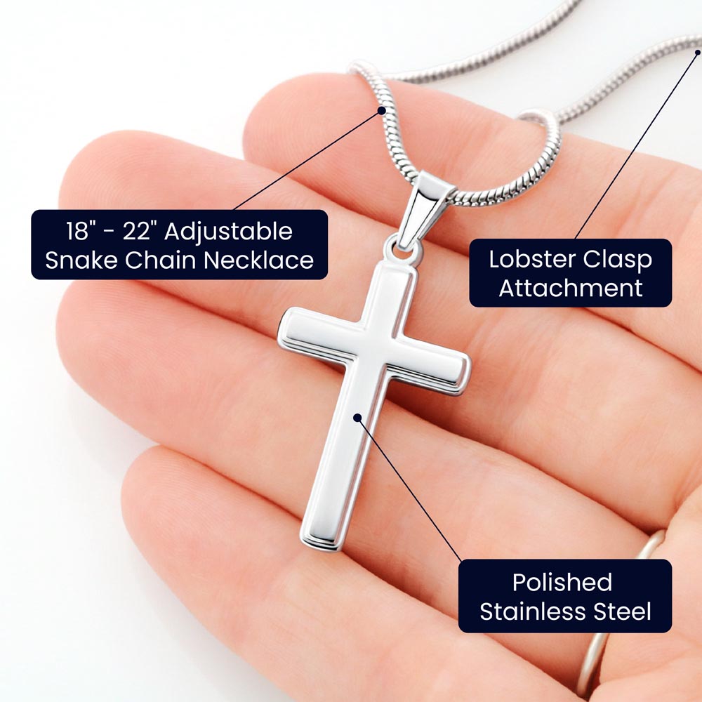 To Son - Artisan Crafted Stainless Steel Cross