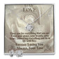 To My Love From Your love, To My Wife From Husband Love Knot Necklace & Earring Set