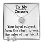 To My Queen - Love Knot Necklace and Earring Set