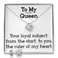 To My Queen - Love Knot Necklace and Earring Set