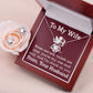 To My Wife - Love Knot Necklace and Earring Set