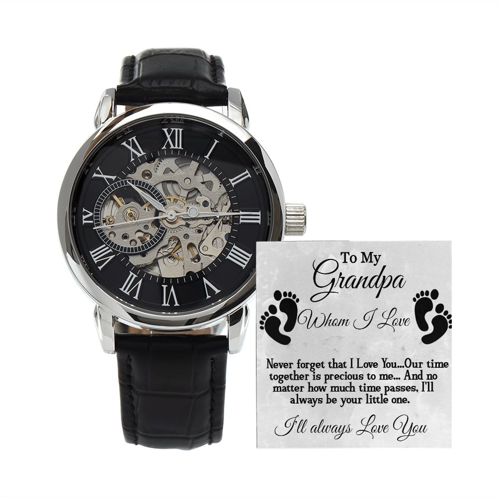 To My Grandpa, Precious Love, Men's Openwork Watch