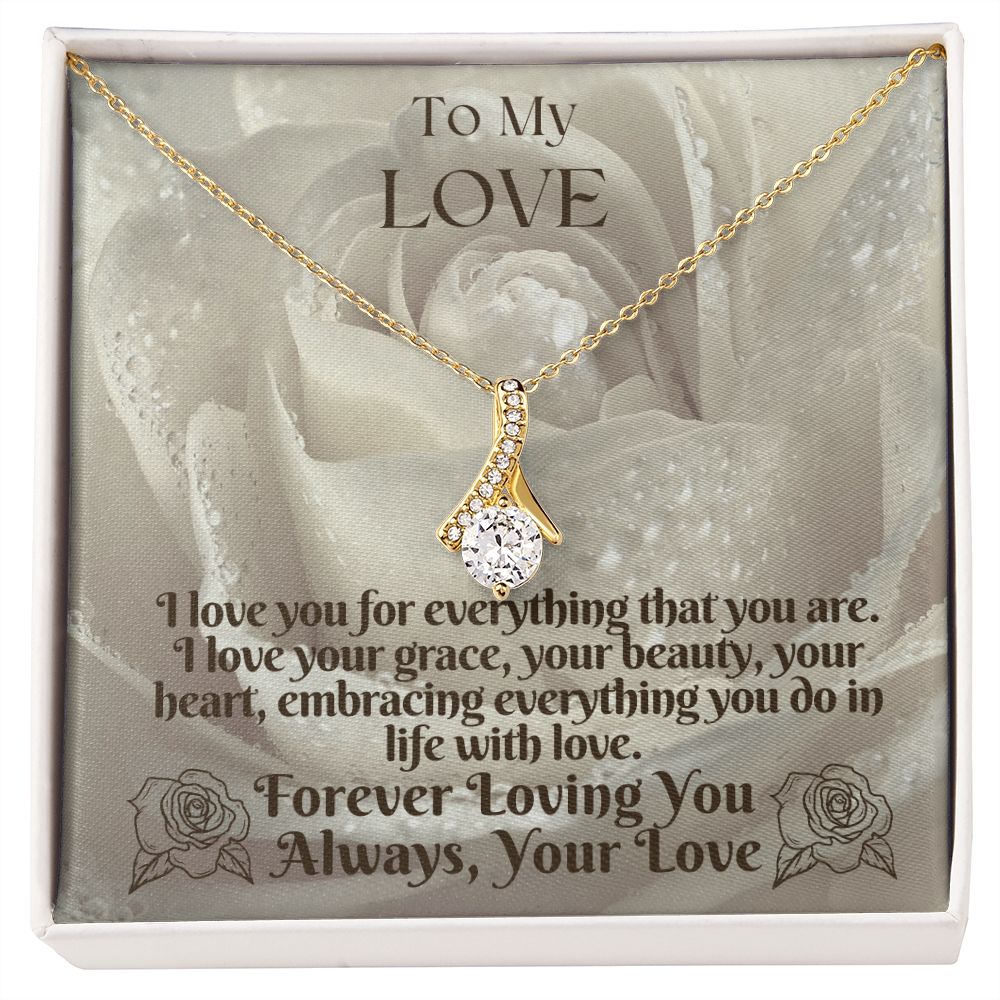 To My Love, From Your Love, To My Wife From Husband Alluring Beauty Necklace