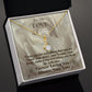 To My Love, From Your Love, To My Wife From Husband Alluring Beauty Necklace