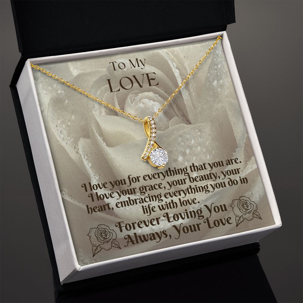 To My Love, From Your Love, To My Wife From Husband Alluring Beauty Necklace