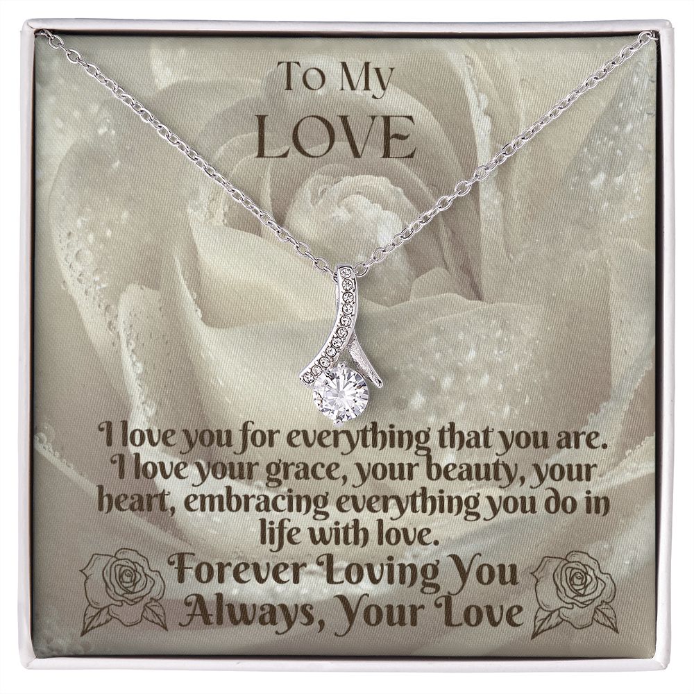 To My Love, From Your Love, To My Wife From Husband Alluring Beauty Necklace
