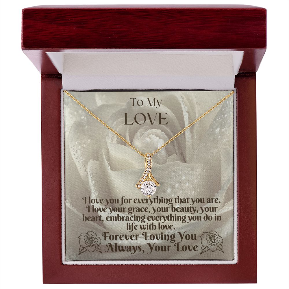 To My Love, From Your Love, To My Wife From Husband Alluring Beauty Necklace