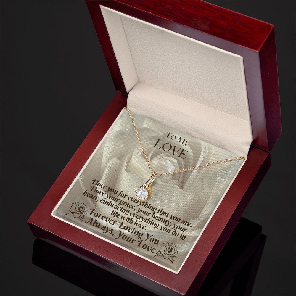 To My Love, From Your Love, To My Wife From Husband Alluring Beauty Necklace