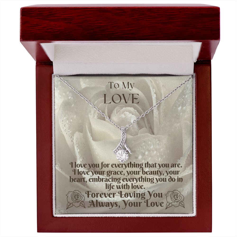 To My Love, From Your Love, To My Wife From Husband Alluring Beauty Necklace