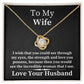 To My Wife - Love Knot Necklace
