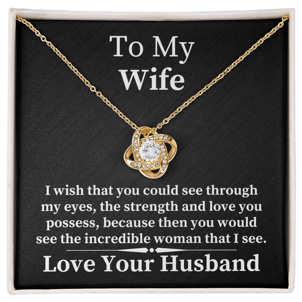 To My Wife - Love Knot Necklace