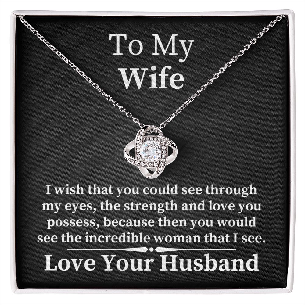To My Wife - Love Knot Necklace