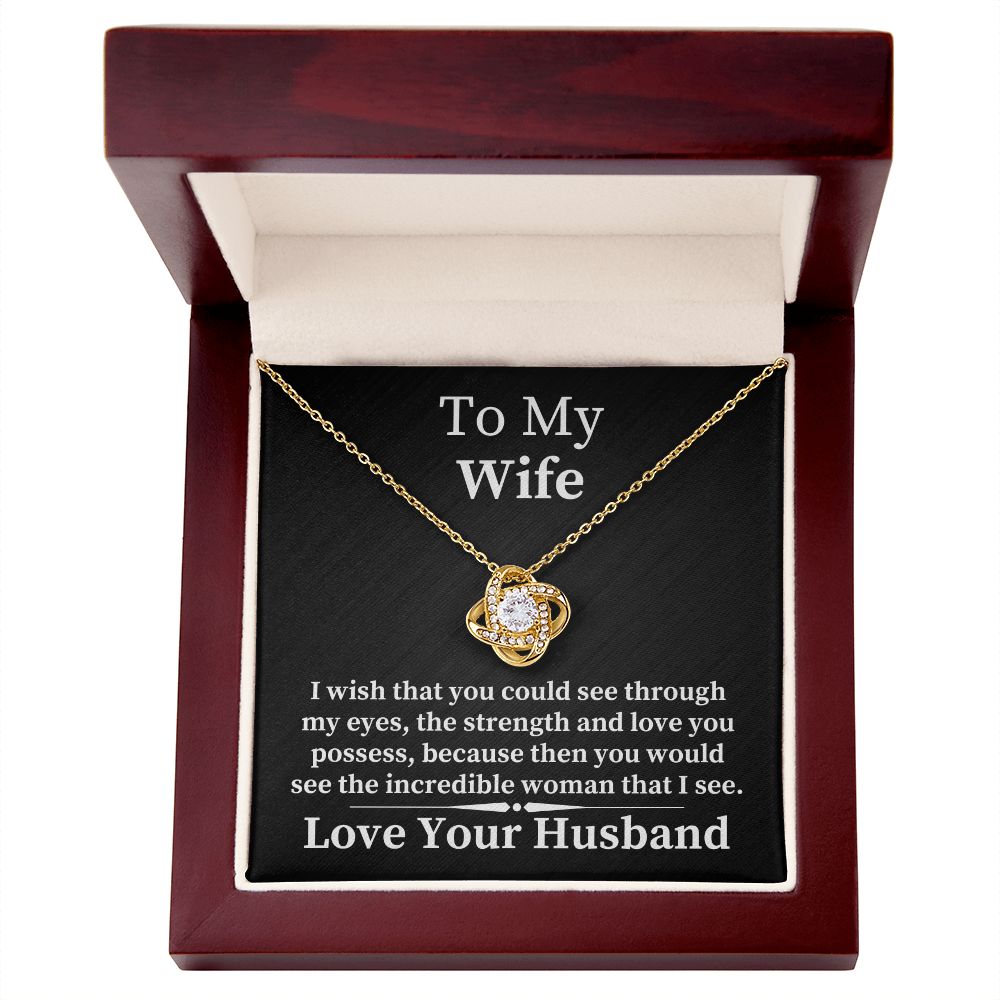 To My Wife - Love Knot Necklace