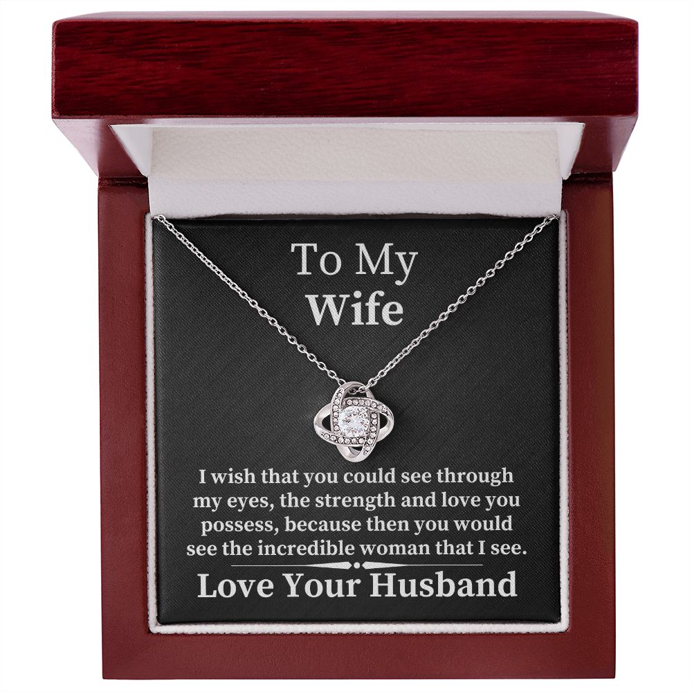 To My Wife - Love Knot Necklace