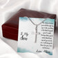 To My Son - Love, Mom - Cross Necklace