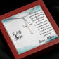 To My Son - Love, Mom - Cross Necklace